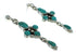 Sterling Silver Turquoise Post Dangle Earrings AX71526
